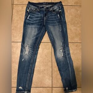 Stylish Blue Distressed Women’s Jeans